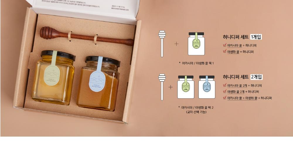 오봉미엘 숙성꿀 2병 +허니스푼 Set