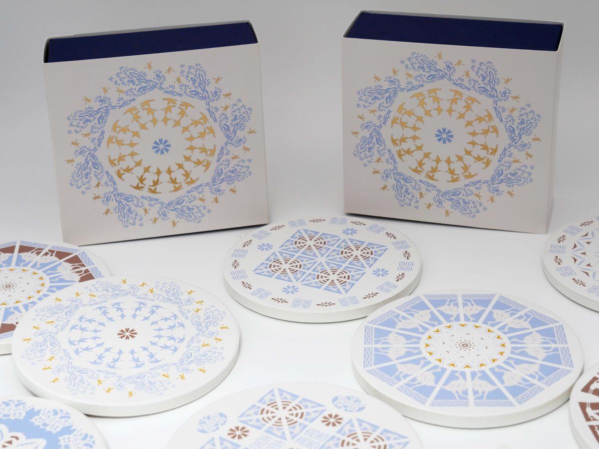 제주기메 도자 잔받침대 4P 세트