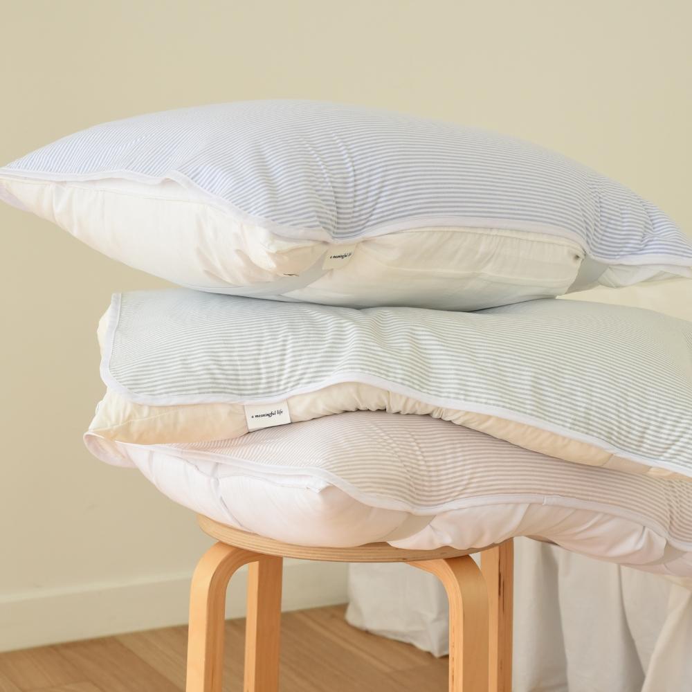 의식주의 프렌치 스트라이프 순면 밴딩 베개 커버-주식회사의식주의-차세대 판로플랫폼 스토어(STORE) 36.5