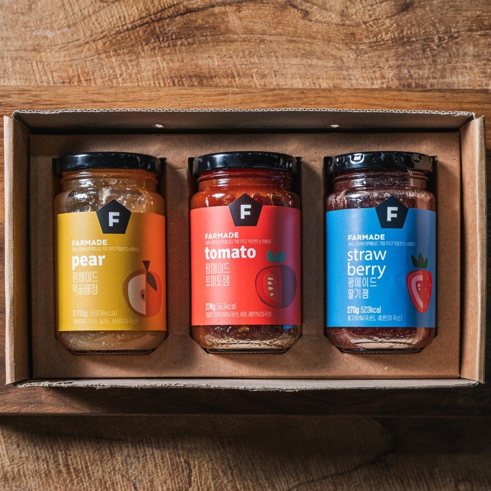 수제청 수제잼 팜메이드 선물세트(2종, 3종 선택)-팜아트홀릭 주식회사-차세대 판로플랫폼 스토어(STORE) 36.5