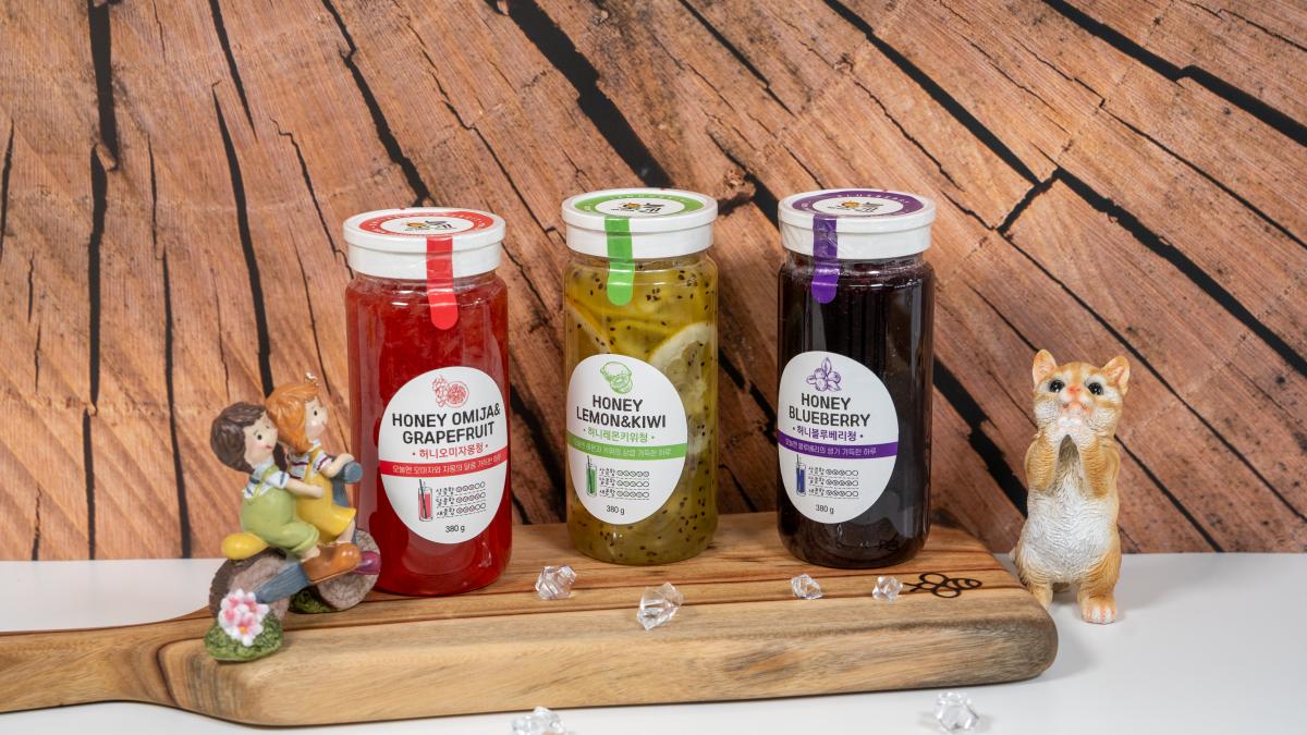 오늘엔허니수제과일청선물세트(오미자몽청, 레몬키위청, 블루베리청)-(유)허니피플-차세대 판로플랫폼 스토어(STORE) 36.5