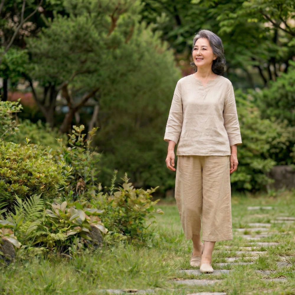 목화송이 린넨통바지