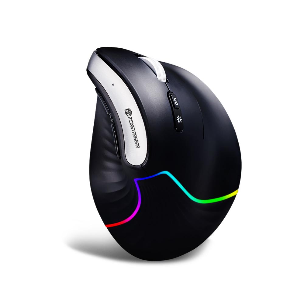 크루 GVX RGB 인체공학용 사무용 무선 버티컬마우스