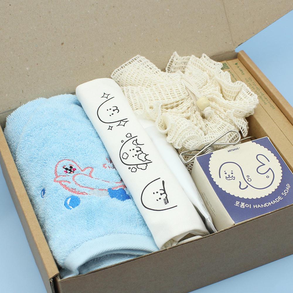 EVENT 에코실 타올 욕실 선물 세트 답례품 rPET 수건 보자기 포장-주식회사 아트앤허그-차세대 판로플랫폼 스토어(STORE) 36.5