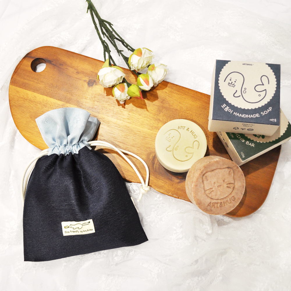 한복 복주머니 파우치 비누 2종 세트-주식회사 아트앤허그-차세대 판로플랫폼 스토어(STORE) 36.5