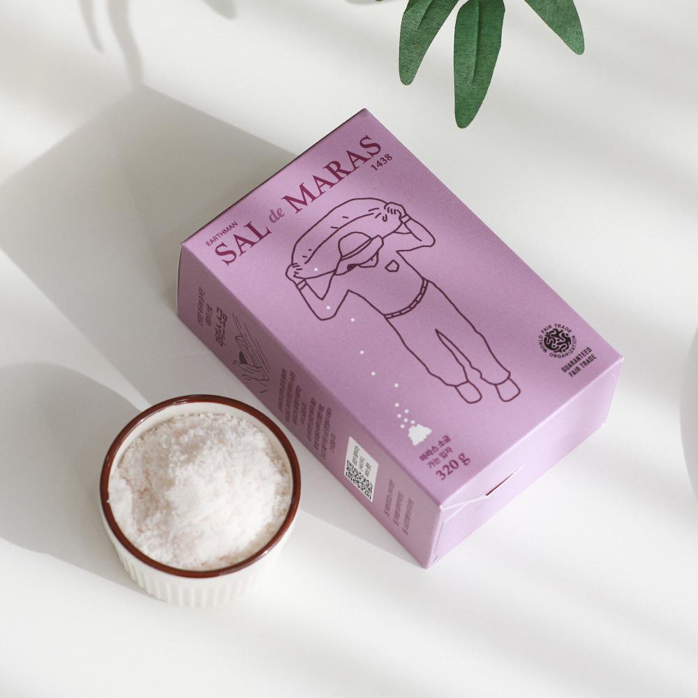 공정무역 토판염 미네랄 소금 페루 안데스 마라스소금 320g (가는입자)-주식회사어스맨-차세대 판로플랫폼 스토어(STORE) 36.5
