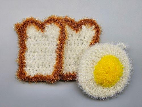 핸드메이드 식빵, 계란 후라이, 와플, 호빵 수세미