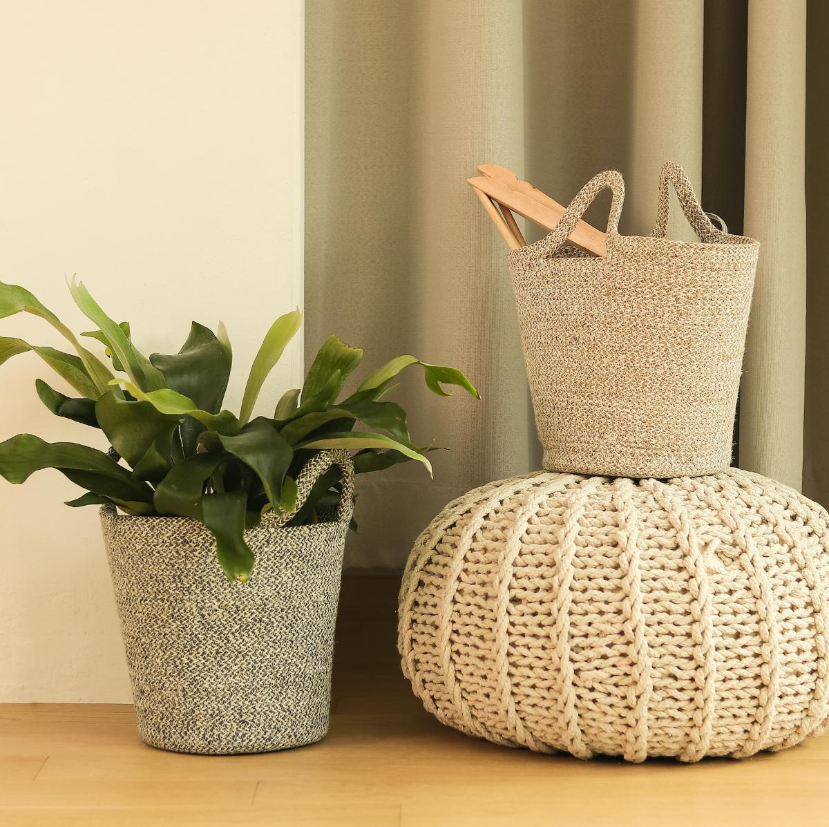 공정무역 주트 핸들 오발바스켓-(주) 공기핸디크래프트-차세대 판로플랫폼 스토어(STORE) 36.5