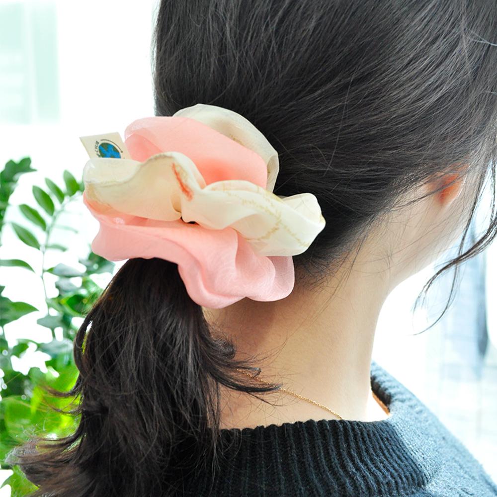 아트앤허그 한복 스크런치 3개 세트 머리끈 곱창밴드 업사이클링 안아픈 머리끈