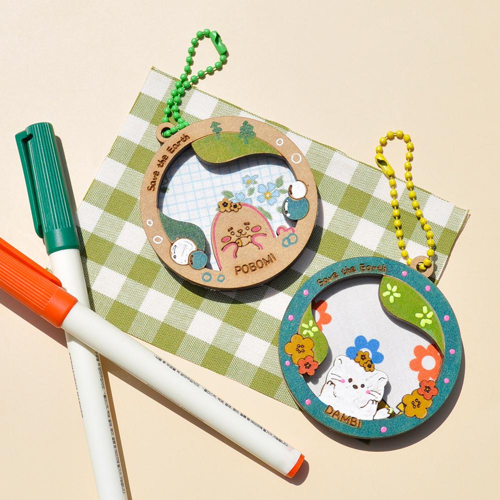 업사이클링 캐릭터 키링 만들기 열쇠고리 DIY 재료 자투리천 가방꾸미기