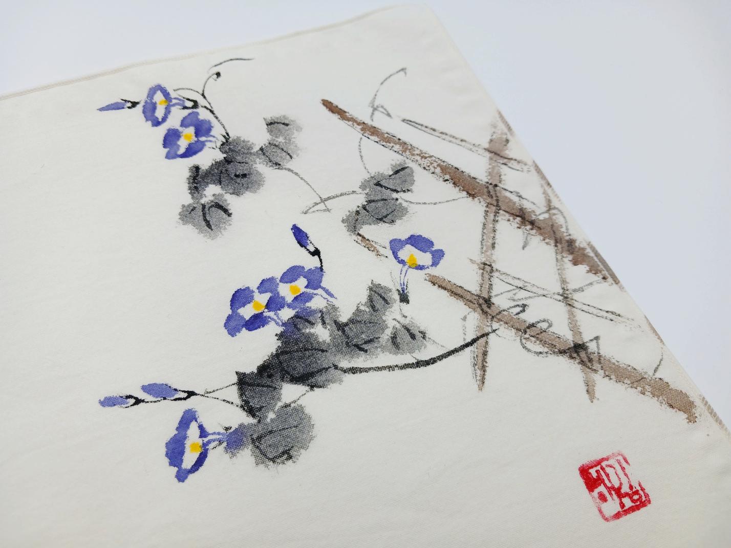 핸드메이드 문인화 손수건