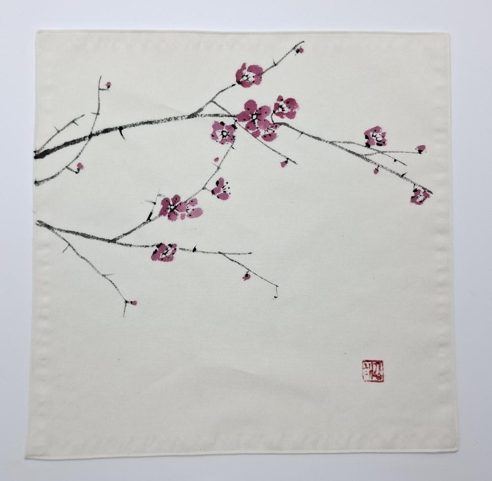 핸드메이드 문인화 손수건