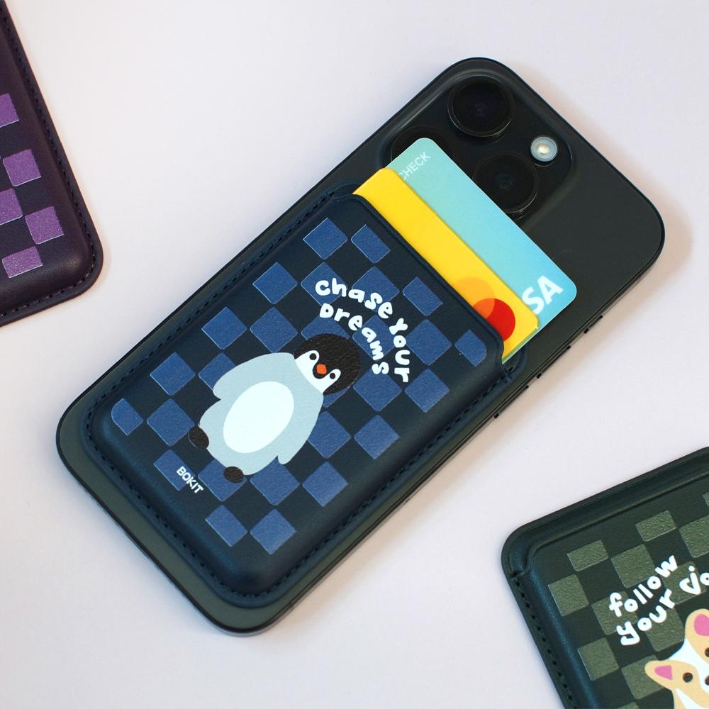 보킷 맥세이프 가죽 카드케이스 동물 디자인