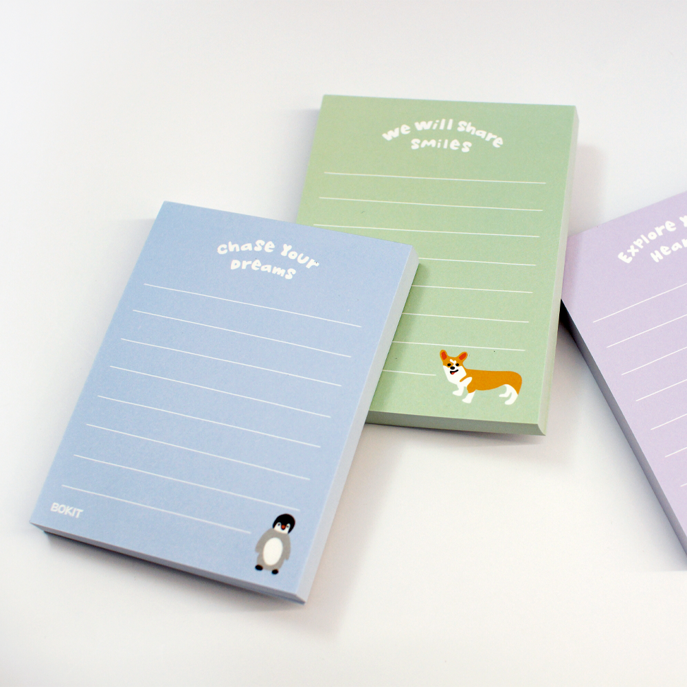 보킷 떡메모지 파스텔 동물 시리즈