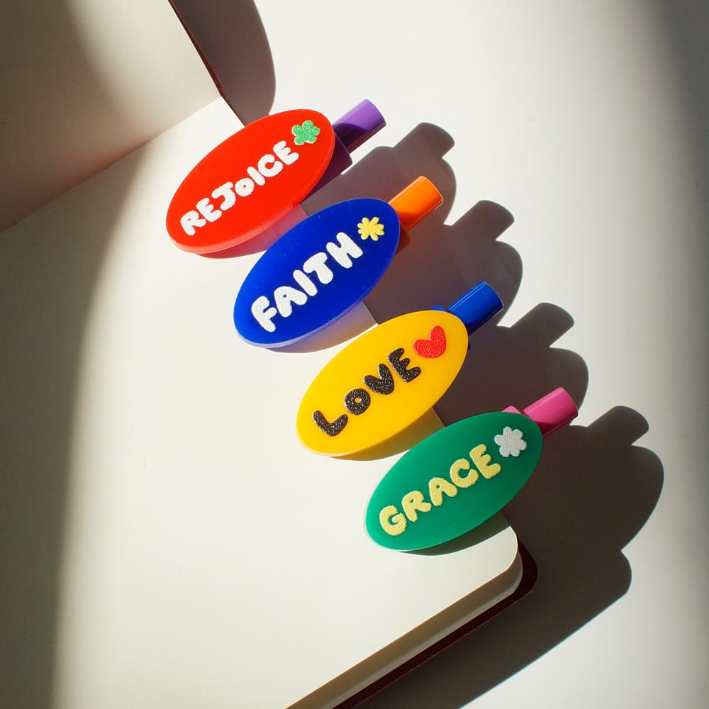 보킷 아크릴 젤펜 바이블 컬러 메세지