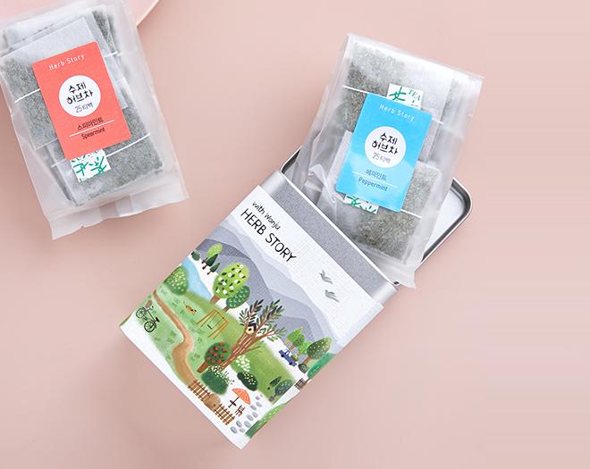 허브를담다 프리미엄 허브차 선물세트 티백 고급 허브티 차-협동조합 허브이야기-차세대 판로플랫폼 스토어(STORE) 36.5