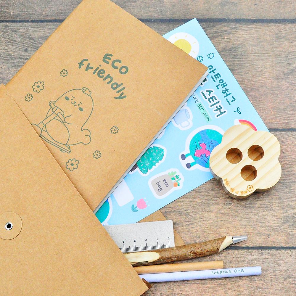 아트앤허그 포봄이 캐릭터 문구세트 웰컴키트 제로웨이스트 단체선물 답례품 제작