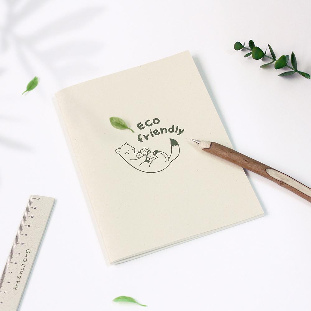 담비 크라프트 재생지 유선 노트 A5 빈티지 연습장 문구세트