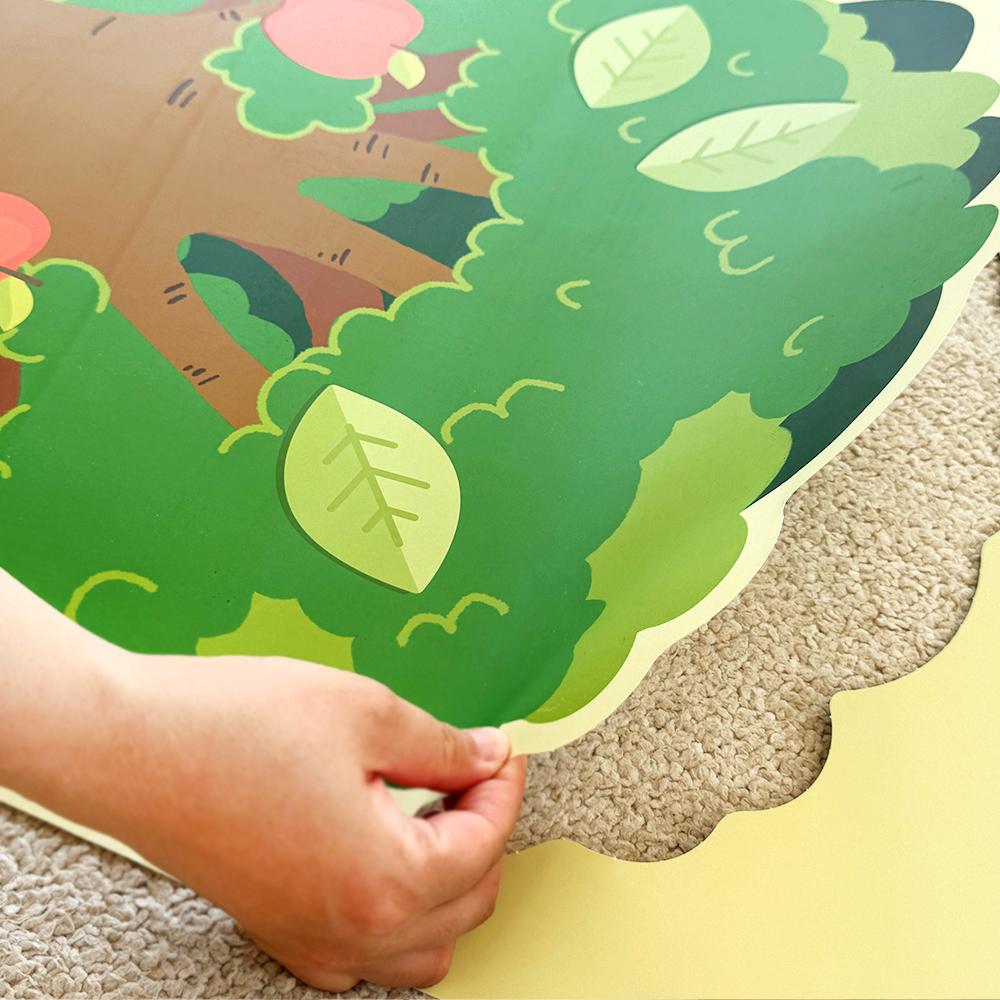 에듀피스 나무포스터 재단형 5장+ 나뭇잎스티커 3개 set