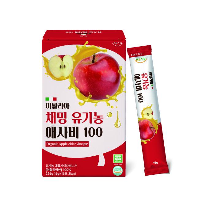 채밍 애사비 스틱 유기농 사과초모식초 NFC착즙 애플사이다비니거 15g 15포