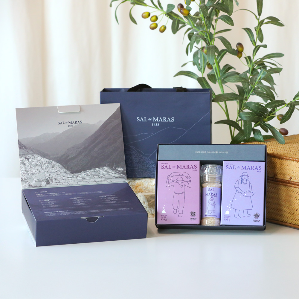 마라스소금 선물세트 2호 - 공정무역 토판염 미네랄 소금 페루 안데스-주식회사어스맨-차세대 판로플랫폼 스토어(STORE) 36.5