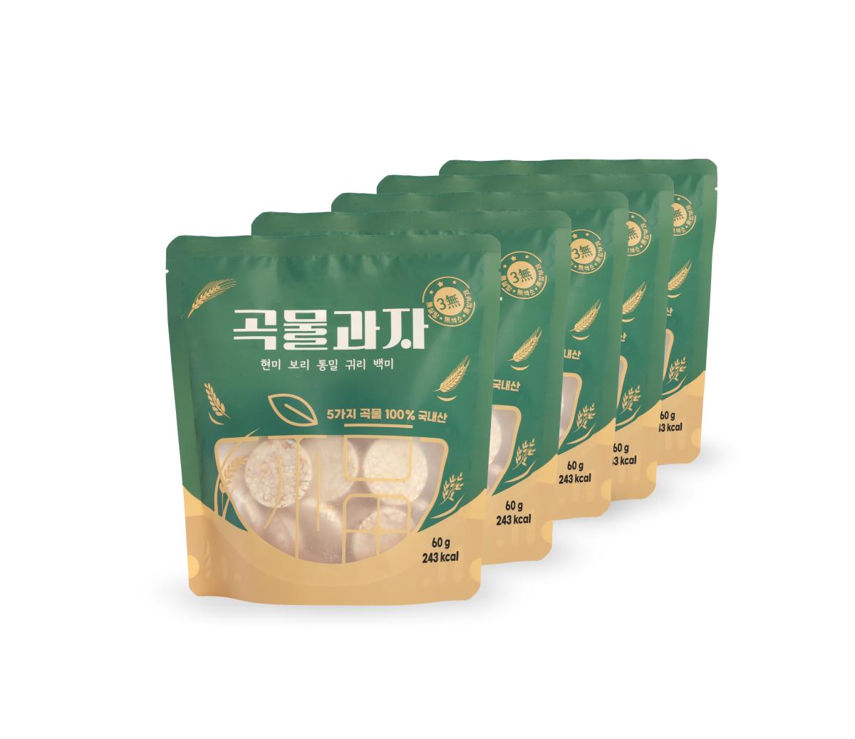 [청청구례]한입크기 곡물과자 뻥튀기 60g 5봉