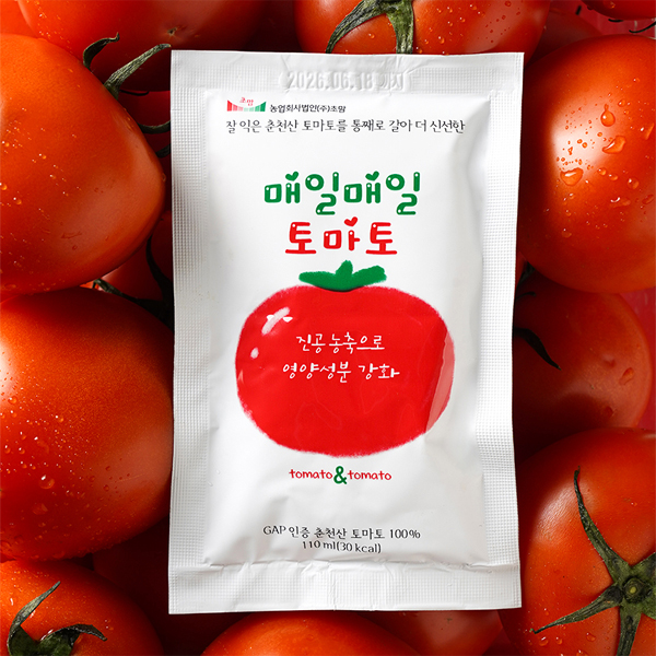통째로 갈아만든 국내산100% 진짜 토마토즙 (110ml x 30팩)