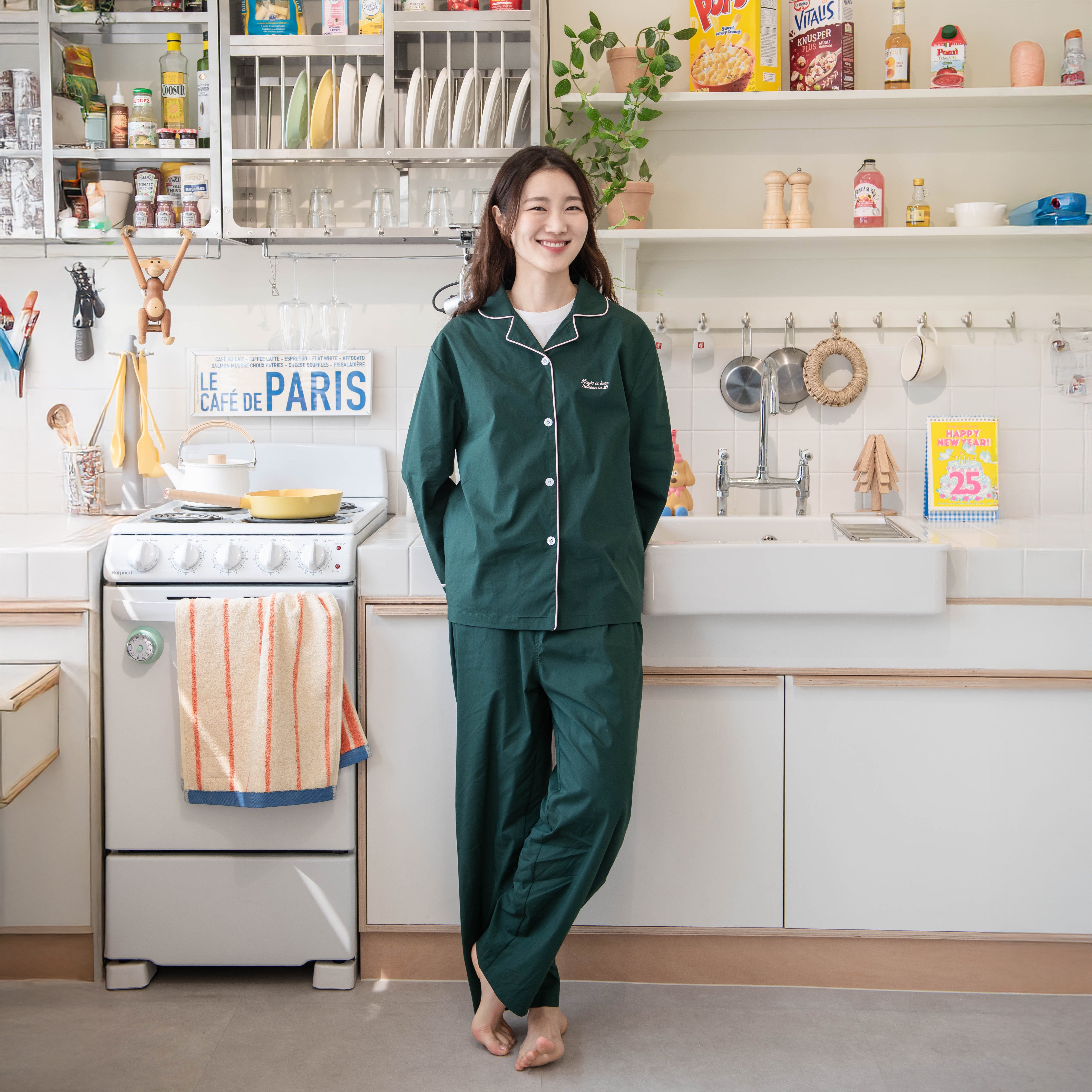 짜응의 초록 파자마 세트