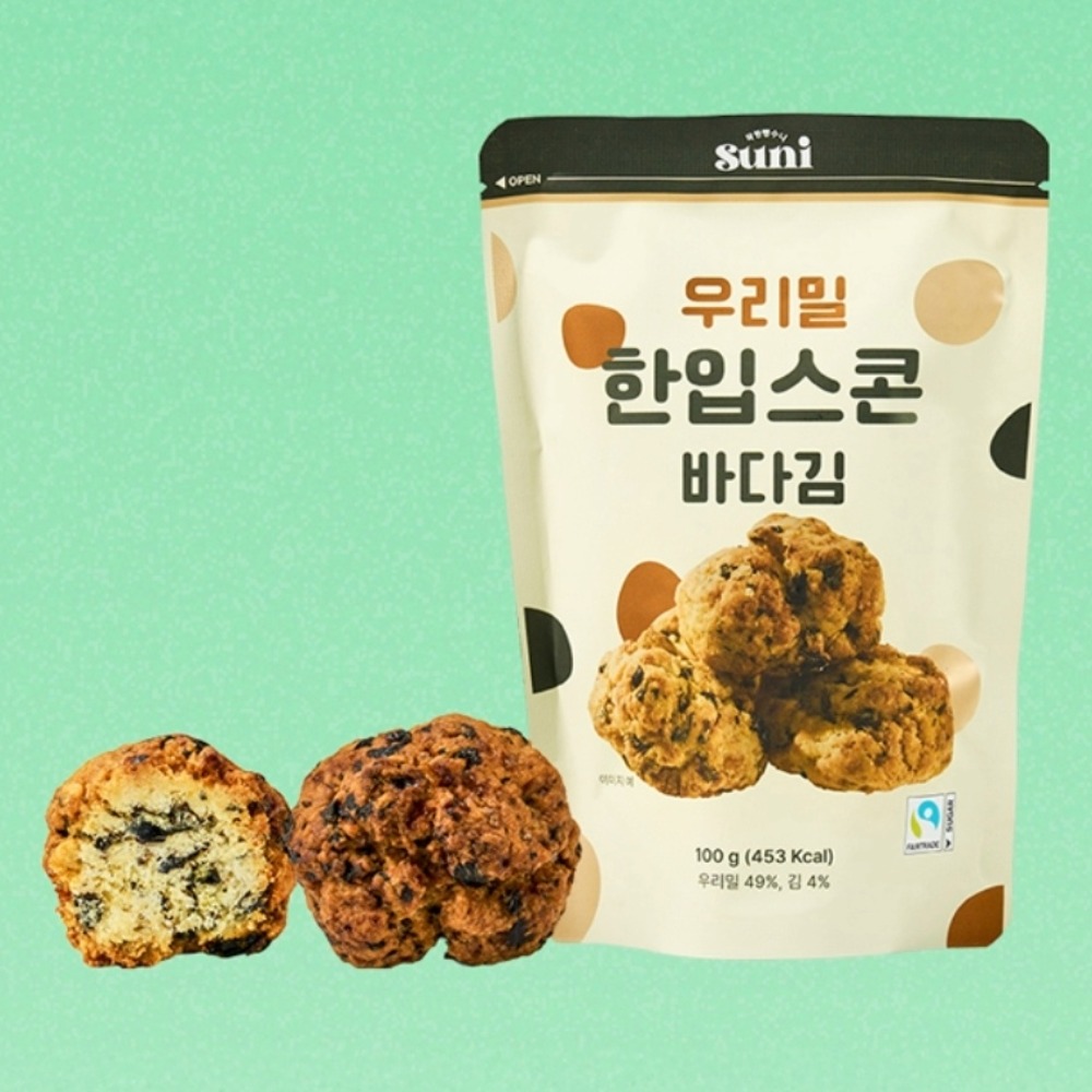 공정무역 우리밀 한입스콘 바다김 100g
