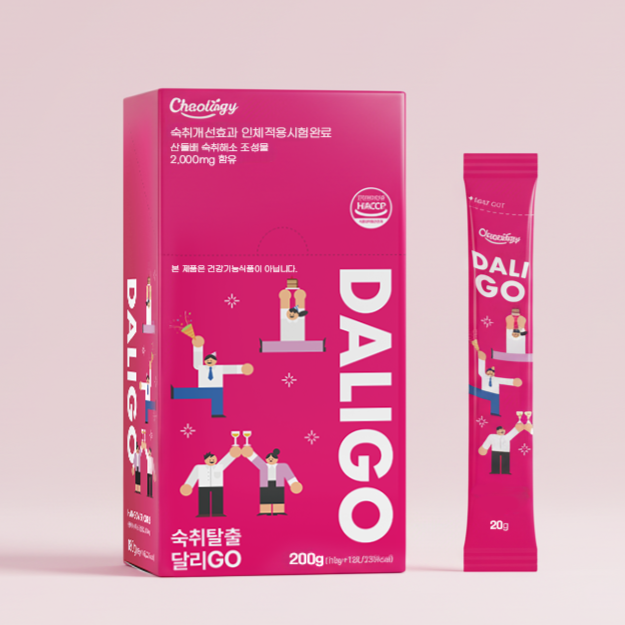 채밍 숙취탈출 달리GO 젤리스틱형 산돌배발효액 숙취해소제 달리고