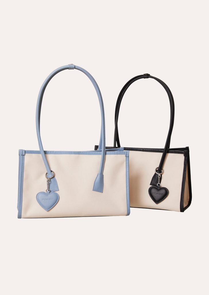 [project 1907] Canvas Tote Bag + Heart Keyring