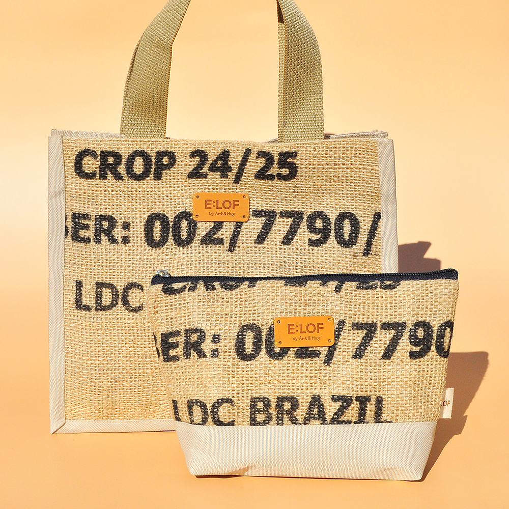 E:LOF 이롭 커피자루 파우치 업사이클링 rPET소재 핸드메이드 휴대용 이너백-주식회사 아트앤허그-차세대 판로플랫폼 스토어(STORE) 36.5