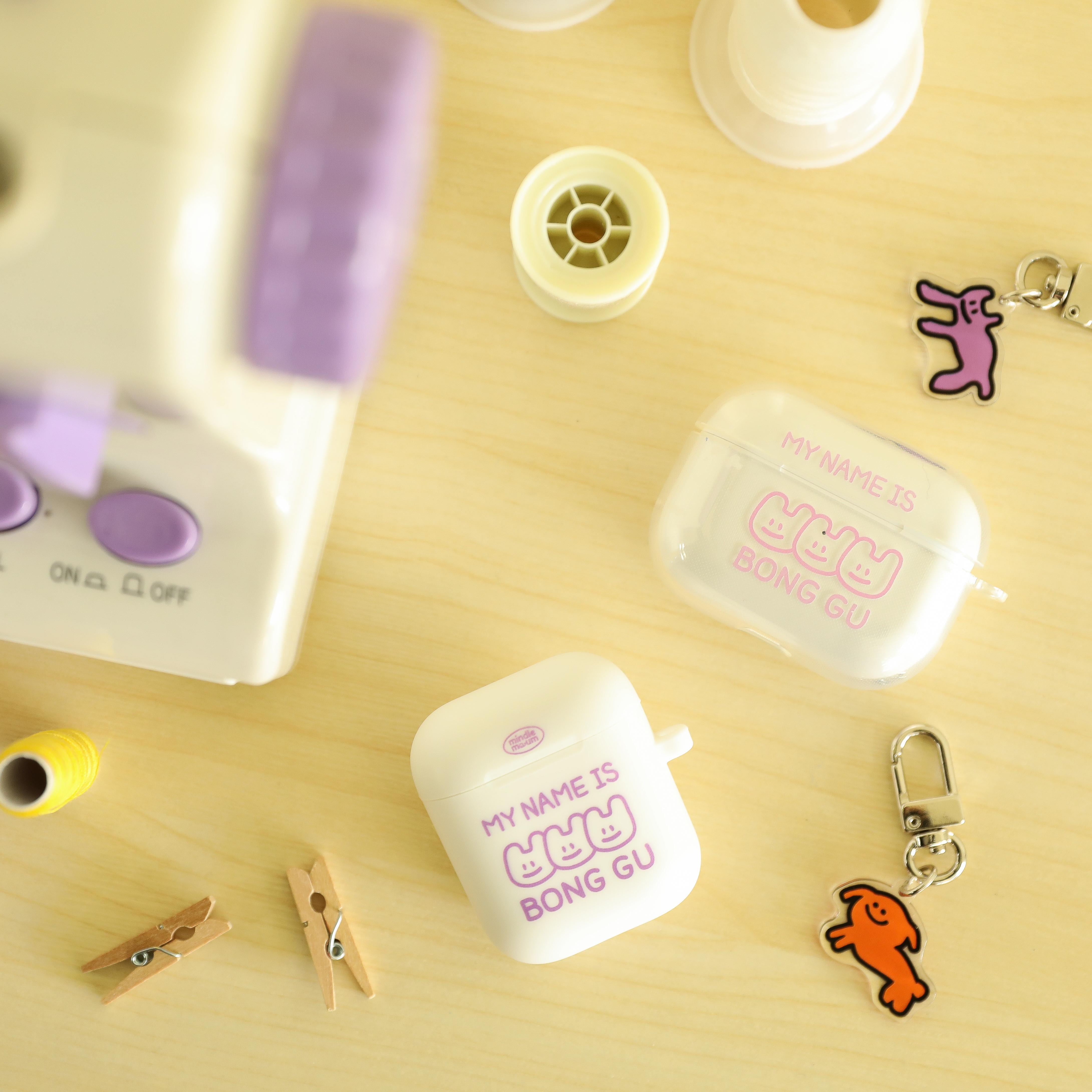 민들레 마음 에어팟 투명 케이스 (봉구)