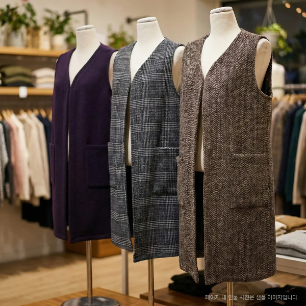 목화송이 롱조끼-목화송이협동조합-차세대 판로플랫폼 스토어(STORE) 36.5