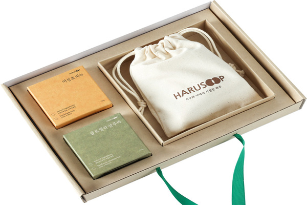 하루숲 어성초비누+샴푸바+편백괄사 3종 선물세트 제로웨이스트 욕실 패키지-사회적협동조합경기시흥작은자리지역자활센터-차세대 판로플랫폼 스토어(STORE) 36.5