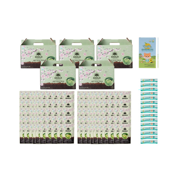[브롤로] 리얼착즙 양배추즙 90ml 100포 스탠딩형 + 곰보배추배스틱 15포