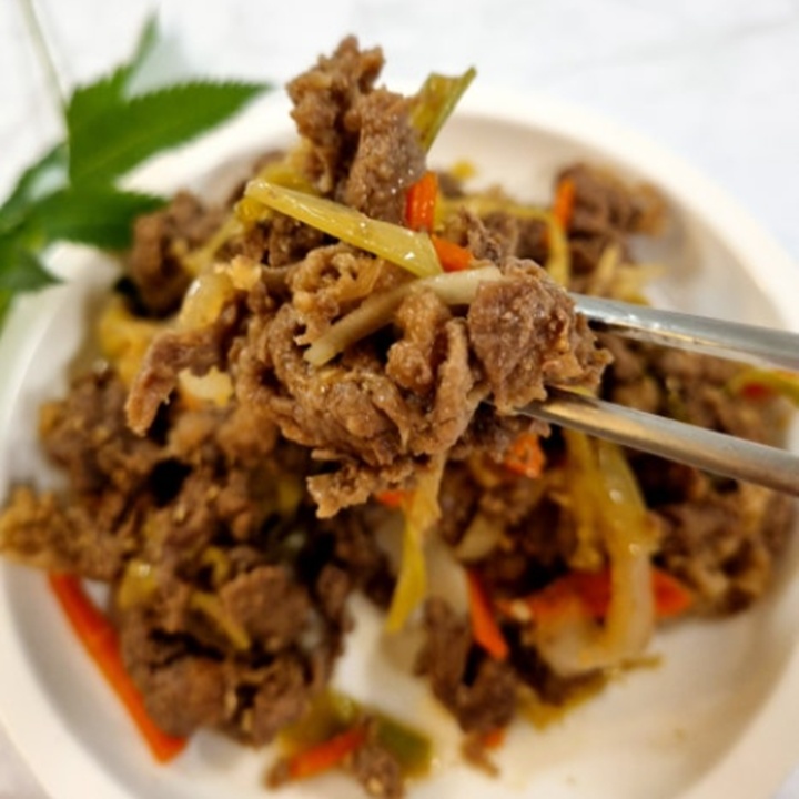 [특허] 약선푸드 천안삼거리 한우 바싹불고기 1kg 1팩 (5인분)