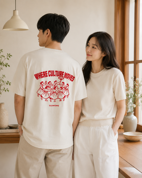 전통 강강술래 그래픽 오버핏 반팔 티셔츠-주식회사구이농-차세대 판로플랫폼 스토어(STORE) 36.5