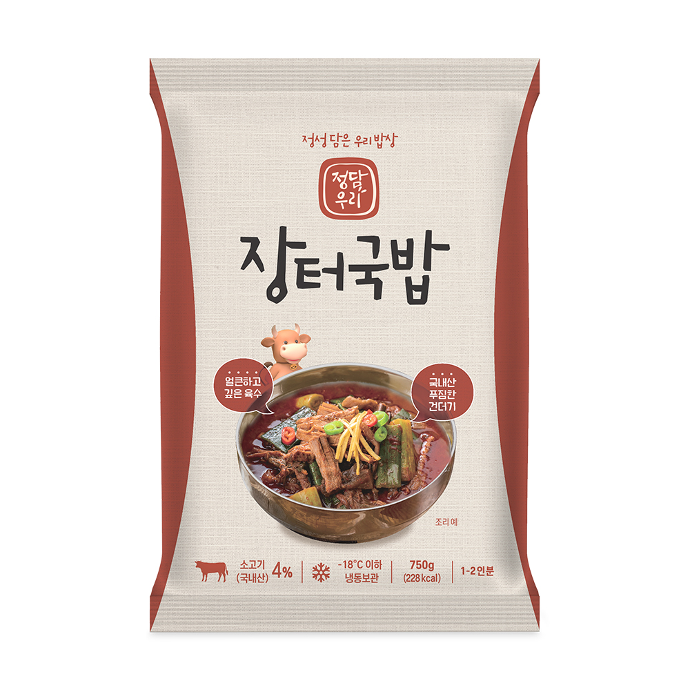 정담우리 장터국밥 (750g * 2팩)-(주)맛들식품-차세대 판로플랫폼 스토어(STORE) 36.5