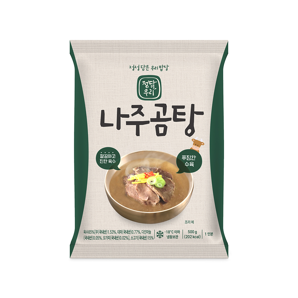 정담우리 나주곰탕 (500g * 10팩)-(주)맛들식품-차세대 판로플랫폼 스토어(STORE) 36.5