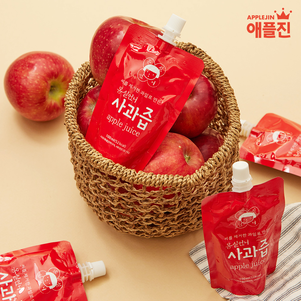 애플진 몽실언니 NFC착즙 사과즙 1박스(100ml 40팩)