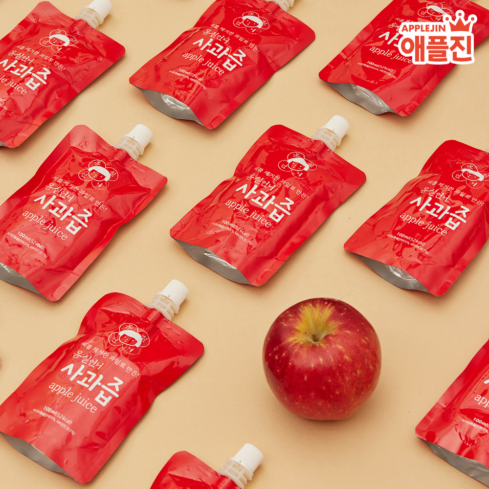 애플진 몽실언니 NFC착즙 사과즙 1박스(100ml 40팩)-농업회사법인과일드림주식회사-차세대 판로플랫폼 스토어(STORE) 36.5